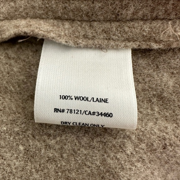 Eileen Fisher Lightweight Boiled Wool High Collar Coat in Regenerative Wool XS - Picture 4 of 6